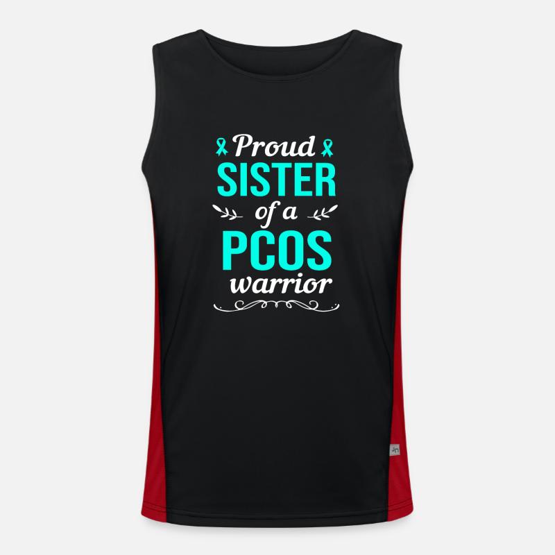 Pcos-Bewusstsein Funktionelles Kontrast-Tank Top für Männer 