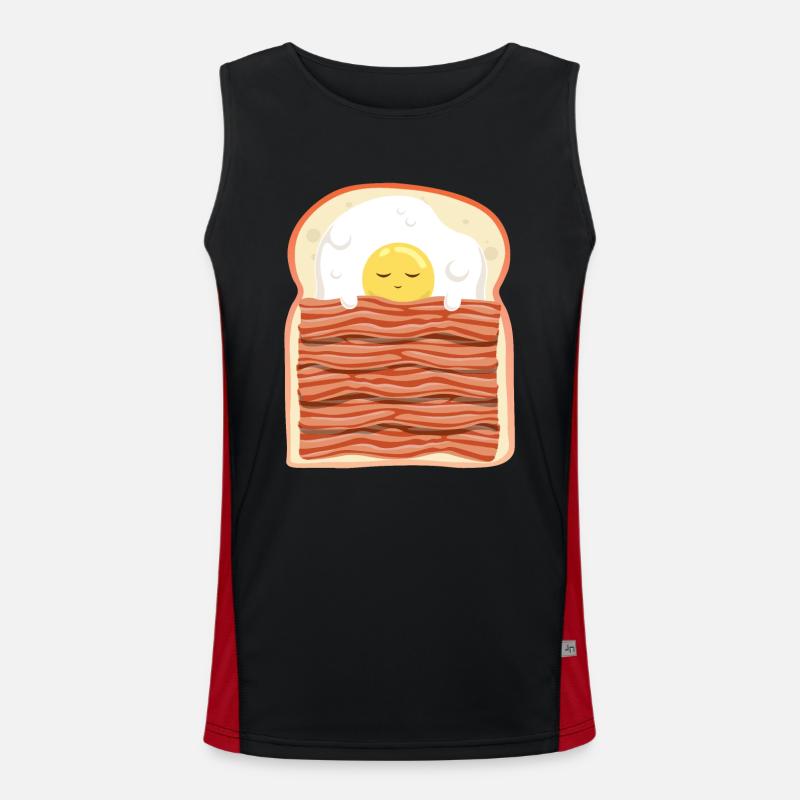 Sleeping Egg With Bacon Pork Bacon Men's Functional Contrast Tank Top 