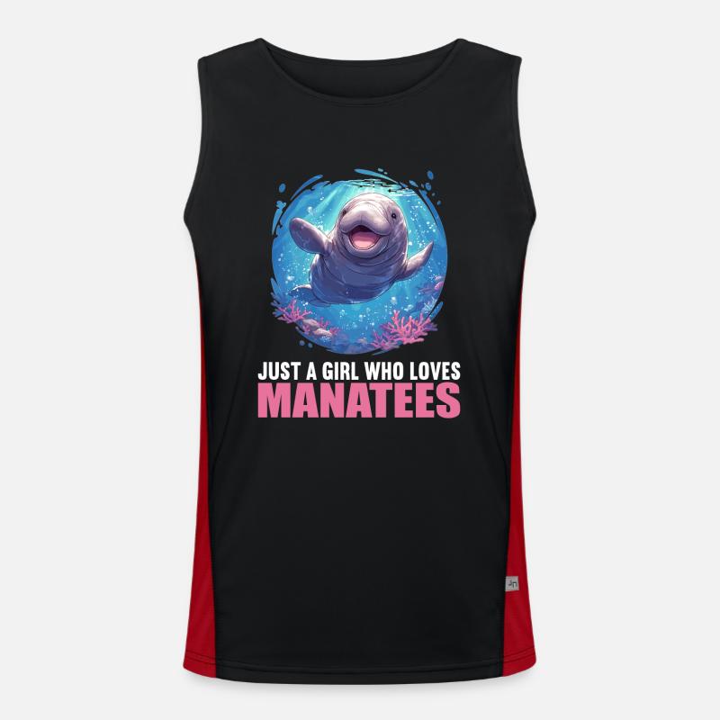 Seekuh Manatees Manatee Funktionelles Kontrast-Tank Top für Männer 