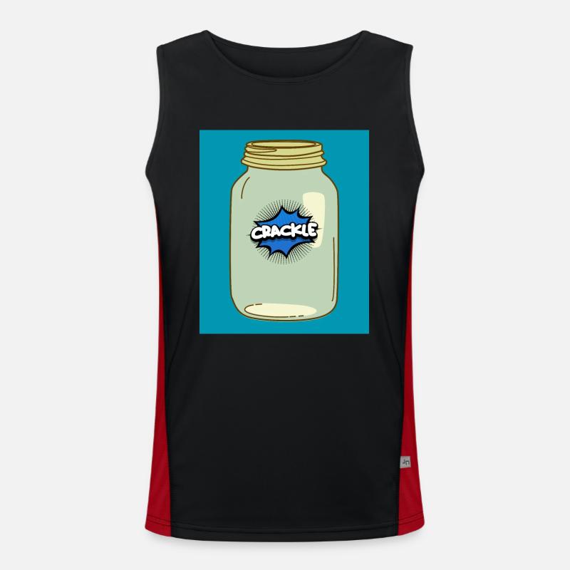 Crackle in a Jar – Fun Comic Style Design Men's Functional Contrast Tank Top 