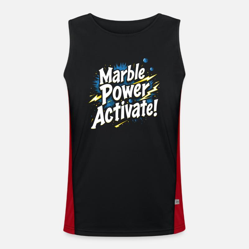 Thrilling Marble Racing Adventures for Enthusiasts Men's Functional Contrast Tank Top 