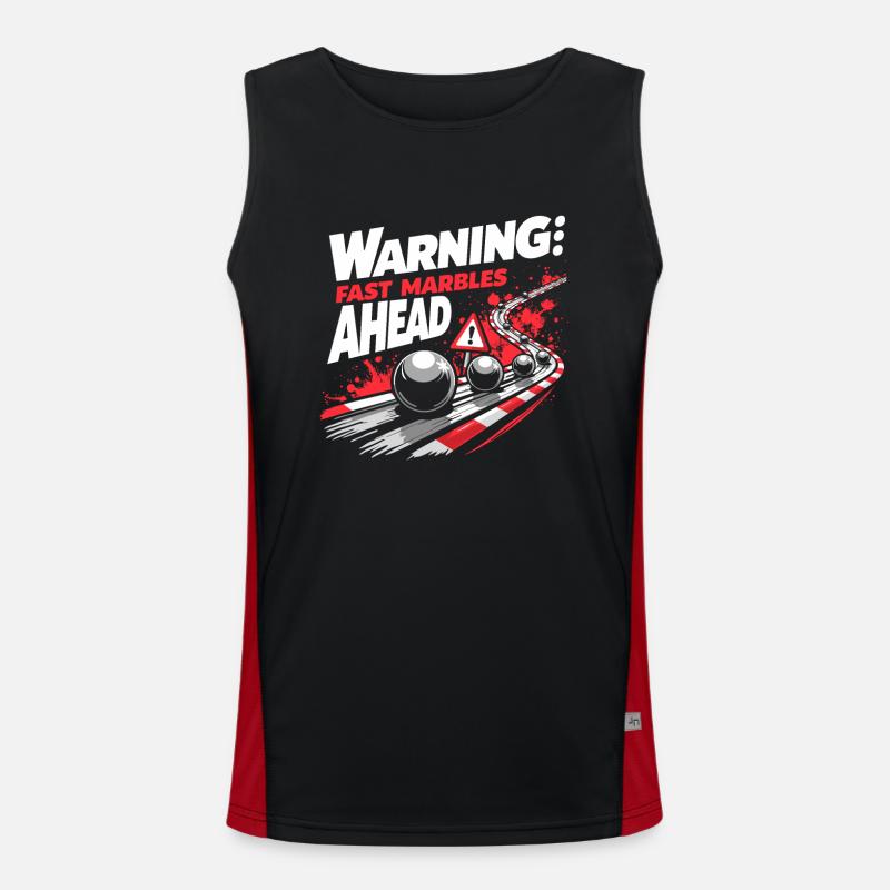 Thrilling Marble Racing Adventures for Enthusiasts Men's Functional Contrast Tank Top 