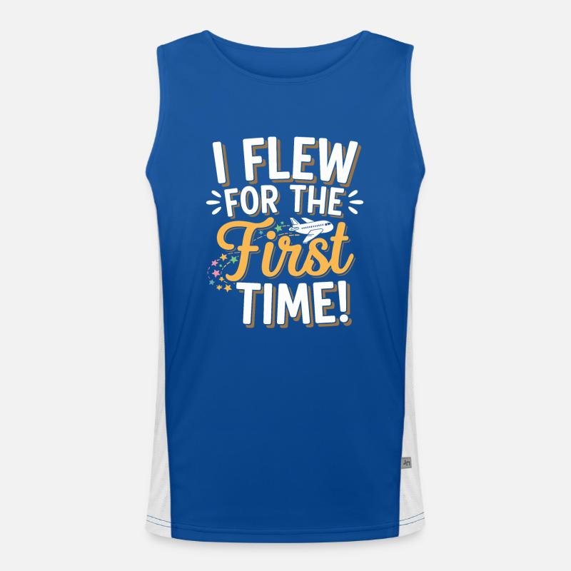 My First Plane Ride First Time Flying Adventure Funktionelles Kontrast-Tank Top für Männer 