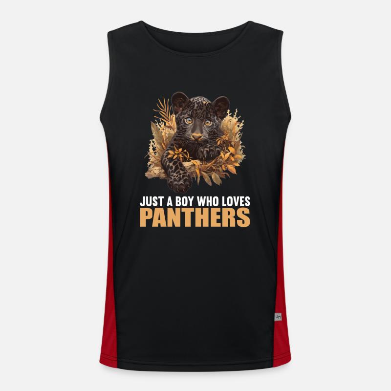 Panthers Panther - Men's Functional Contrast Tank Top  - black/red