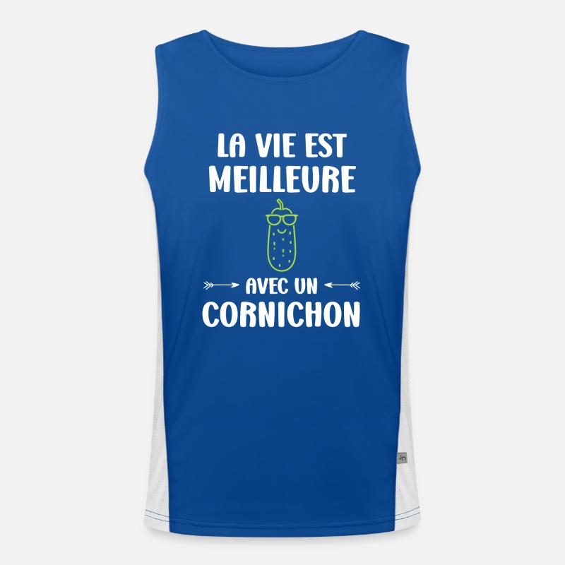 cornichon Débardeur respirant contrasté Homme 