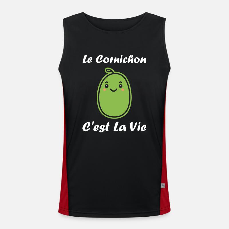 cornichon Débardeur respirant contrasté Homme 