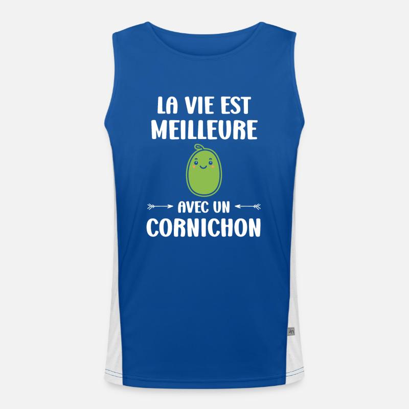 cornichon Débardeur respirant contrasté Homme 