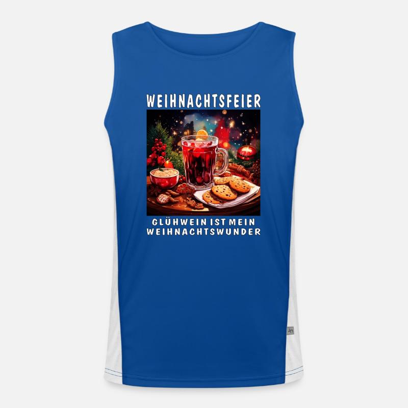 WEIHNACHTSFEIER GLÜHWEIN Funktionelles Kontrast-Tank Top für Männer 