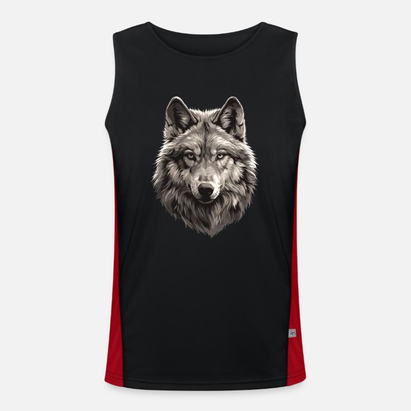 Ulver ulv - Funksjonell kontrast-singlet for menn - svart/rød