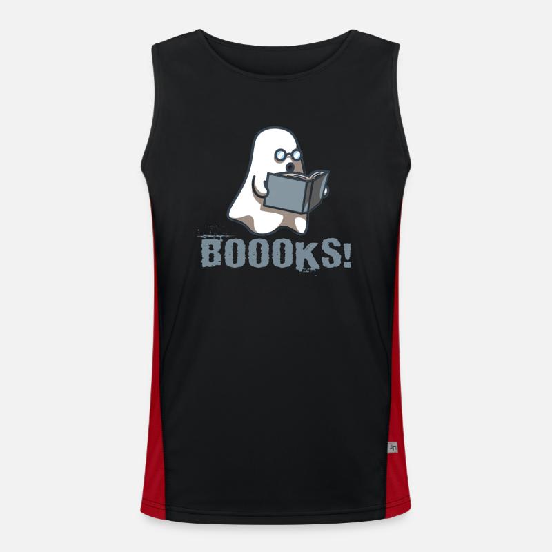 Book Nerd Boooks Librarian Reading Men's Functional Contrast Tank Top 
