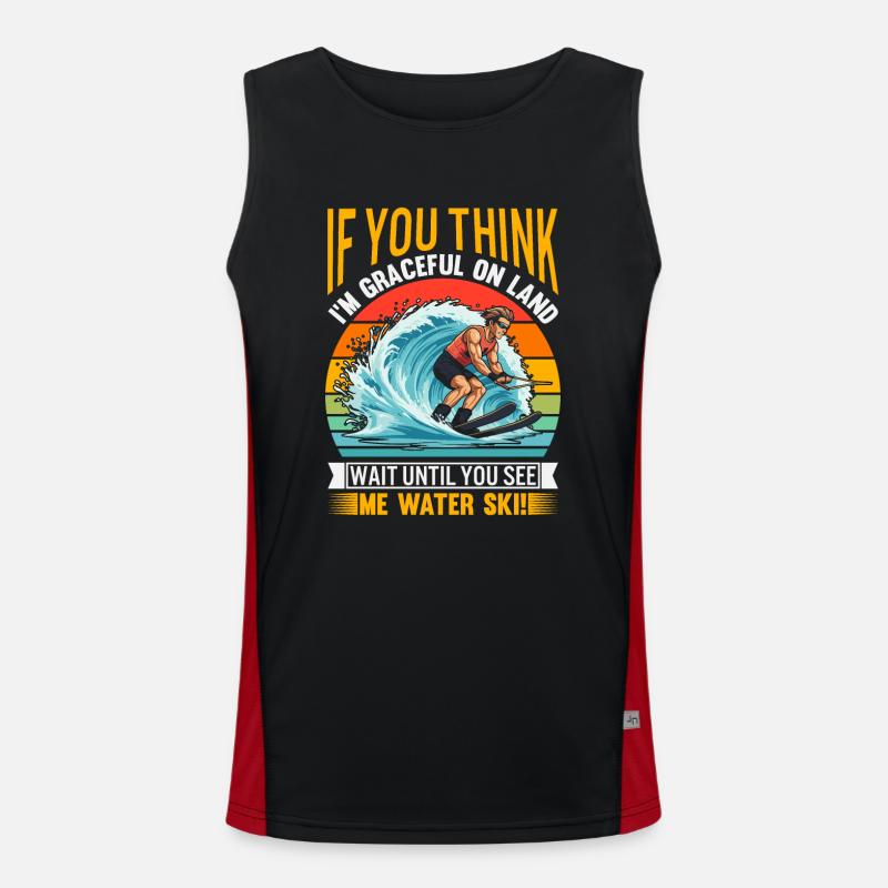 Wenn du denkst, dass ich an Land anmutig bin, warte, bis du Funktionelles Kontrast-Tank Top für Männer 