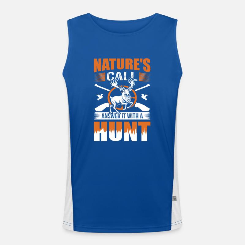 Der Ruf der Natur: Beantworten Sie ihn mit einer Jagd. Funktionelles Kontrast-Tank Top für Männer 