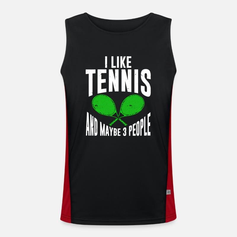 Tennis Player Funktionelles Kontrast-Tank Top für Männer 