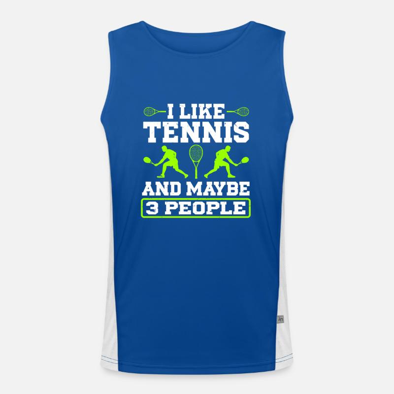 Tennis Player Funktionelles Kontrast-Tank Top für Männer 