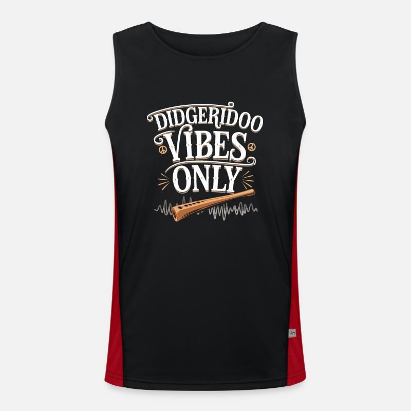 Didgeridoo Player Embracing Aboriginal Instrument Funktionelles Kontrast-Tank Top für Männer 