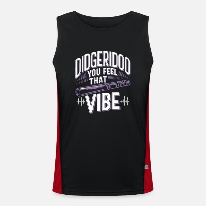 Didgeridoo Player Embracing Aboriginal Instrument Funktionelles Kontrast-Tank Top für Männer 