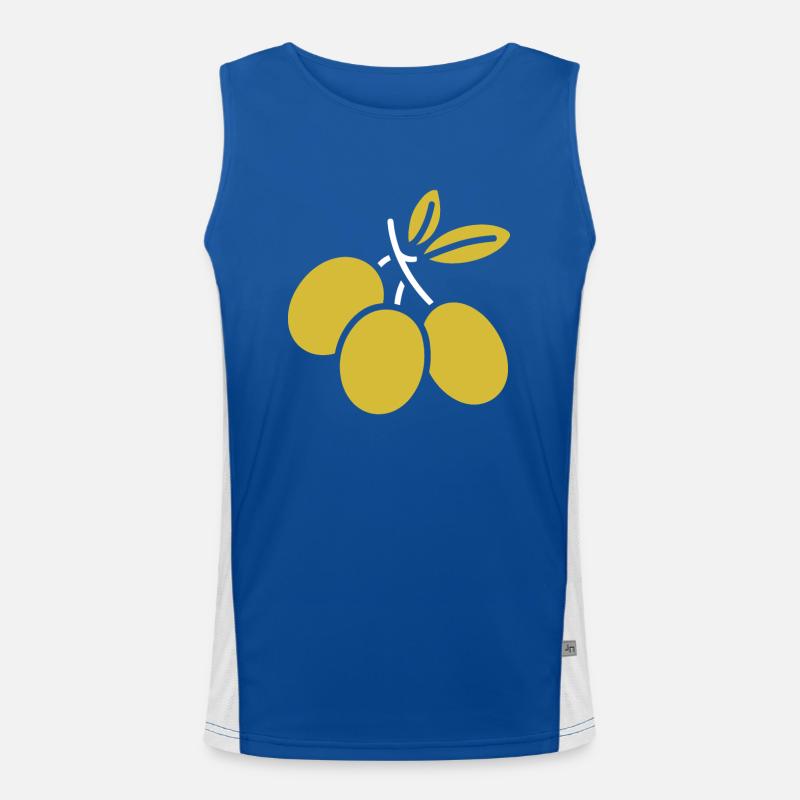 Olive Débardeur respirant contrasté Homme 