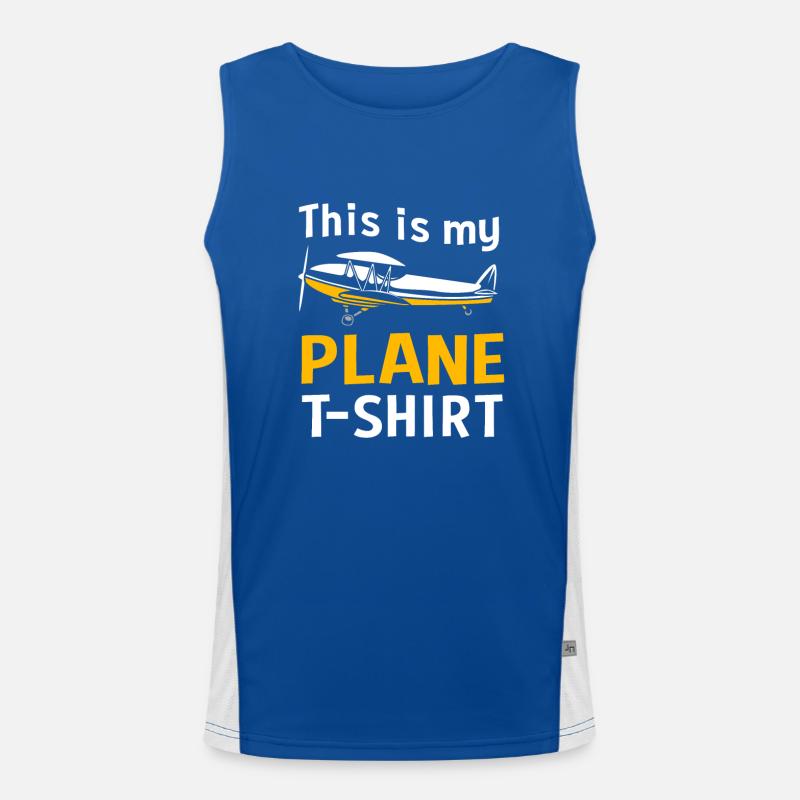 Pilot Flugzeug Funktionelles Kontrast-Tank Top für Männer 