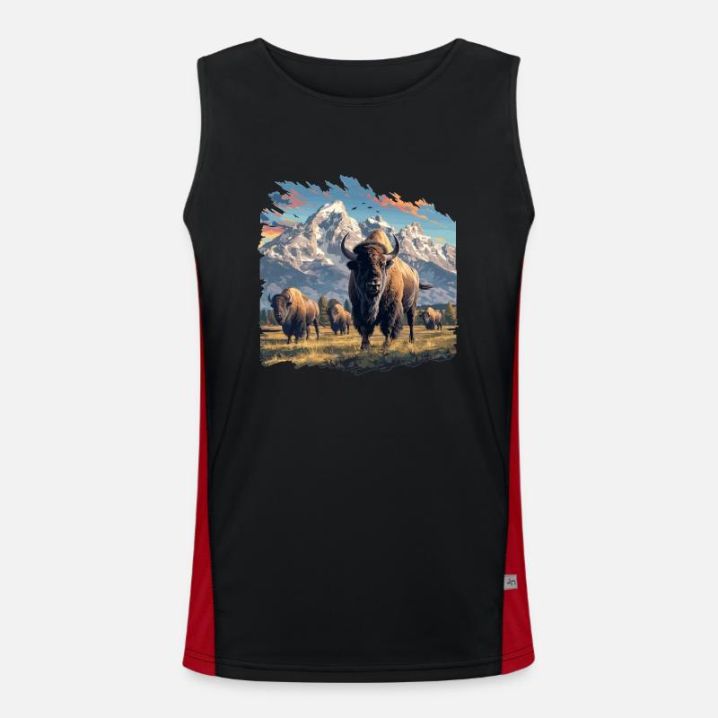 Bisons Bison Débardeur respirant contrasté Homme 