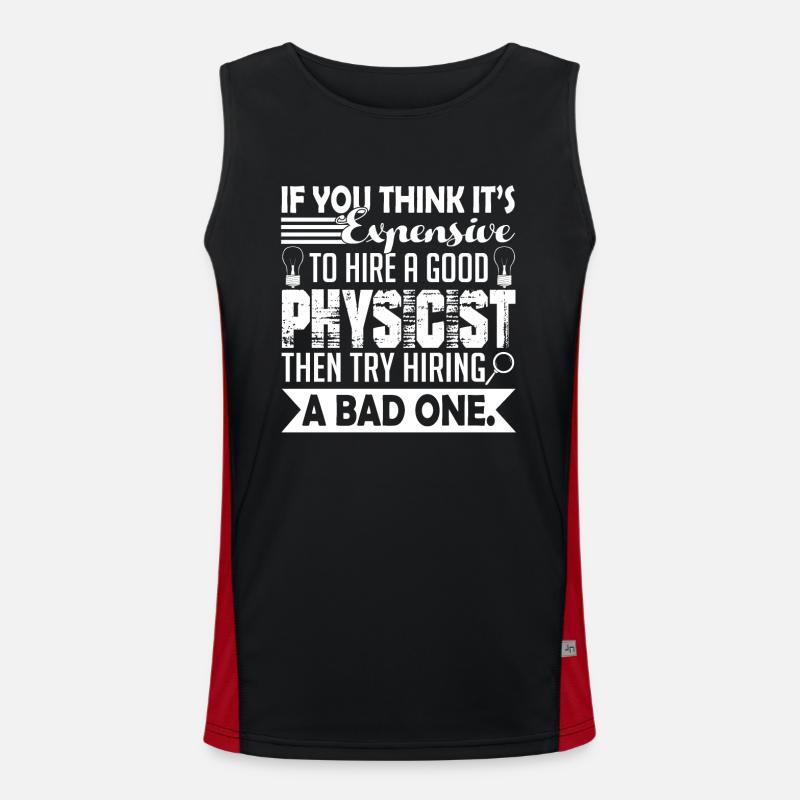 Physicist Good Physicist - Men's Functional Contrast Tank Top - black/red