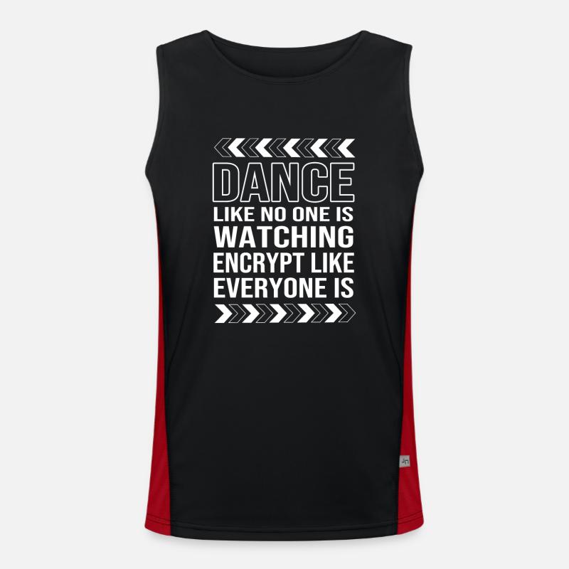 Cybersecurity Cyber Programmer Hacker - Men's Functional Contrast Tank Top - black/red