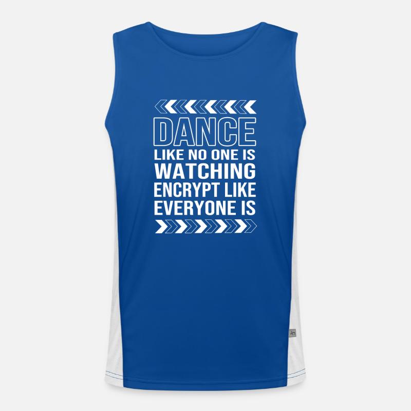 Cybersecurity Cyber Programmierer Hacker Funktionelles Kontrast-Tank Top für Männer 