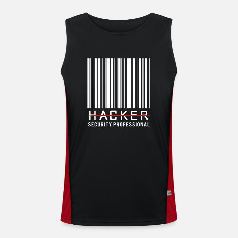 Cyber programmeur cybersécurité Hacker - Débardeur respirant contrasté Homme - noir/rouge