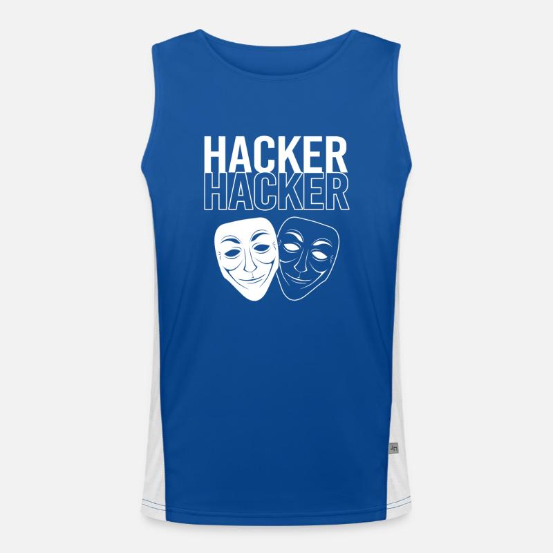 Cybersecurity Cyber Programmierer Hacker Funktionelles Kontrast-Tank Top für Männer 