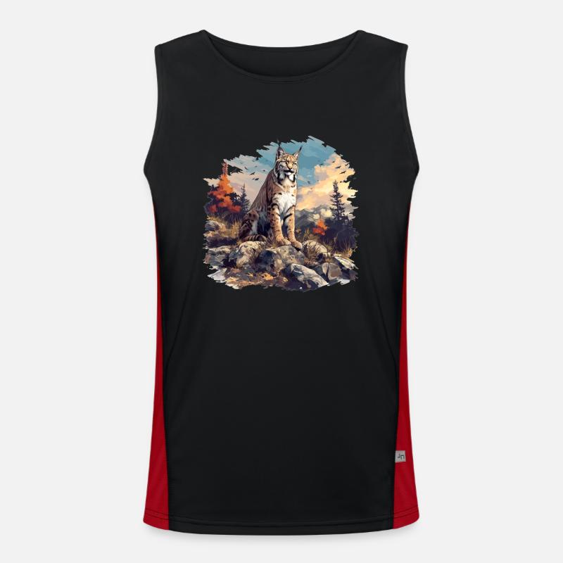Bobcat's Bobcat, Bobcat, Bobcat, Bobcat, Lynx Men's Functional Contrast Tank Top 