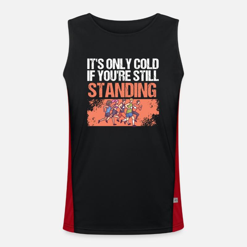 Jogging It's Only Cold Marathon Running Men's Functional Contrast Tank Top 