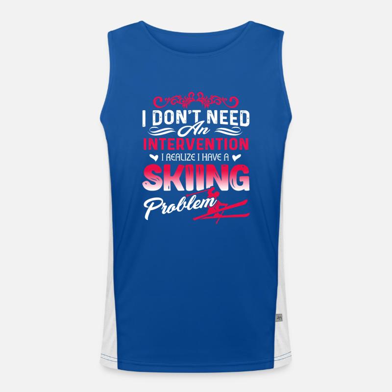 Realize I Have A Skiing Problem Men's Functional Contrast Tank Top 