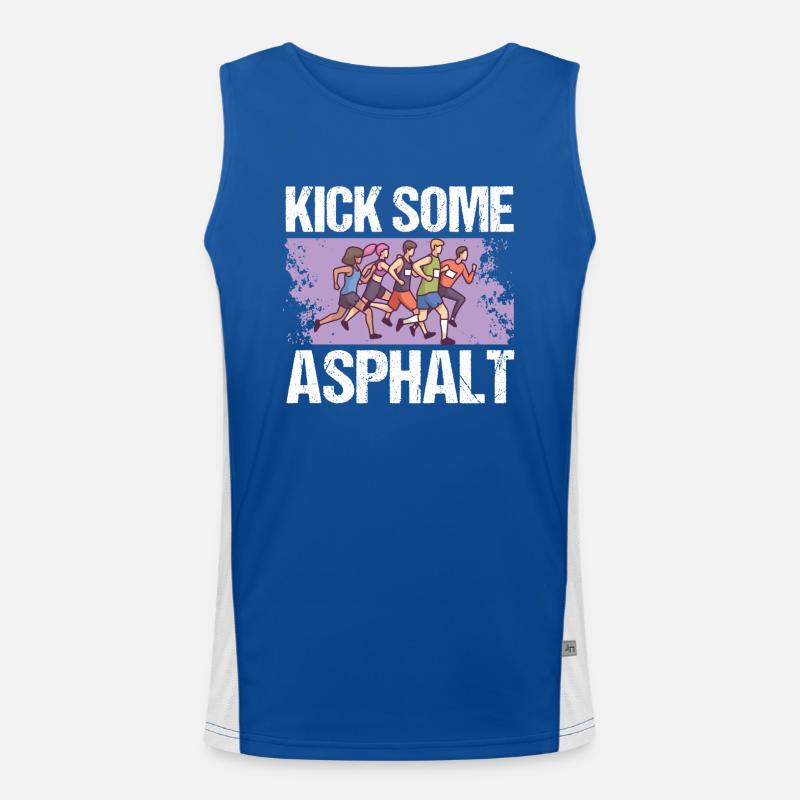 Jogging Kick Some Asphalt Running Men's Functional Contrast Tank Top 