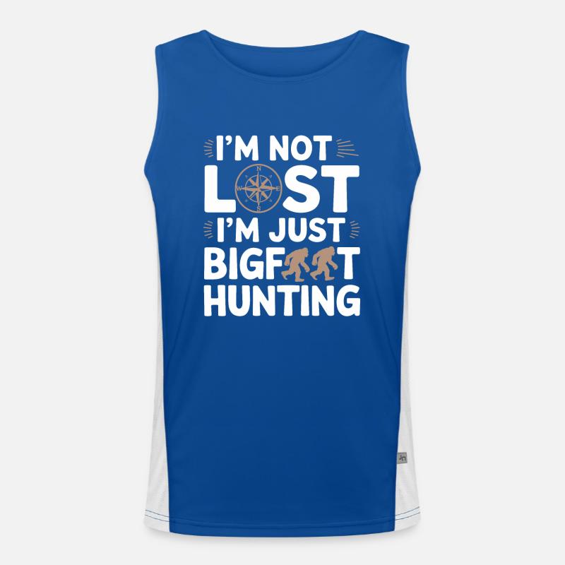 Bigfoot Believer Sasquatch Cryptid Forest Creature Funktionelles Kontrast-Tank Top für Männer 