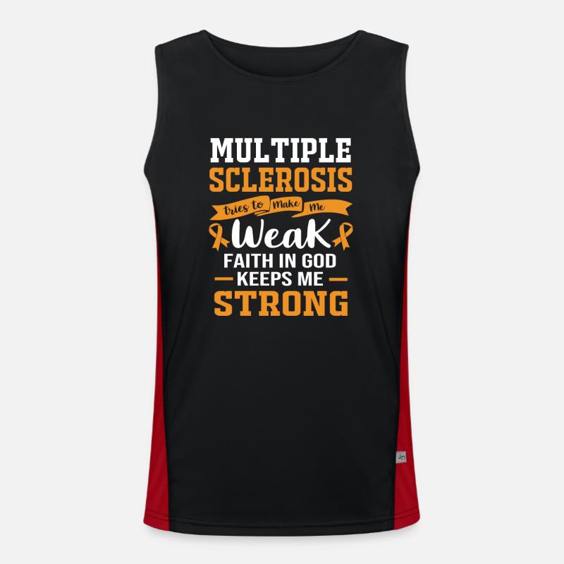 Multiple Sklerose MS Funktionelles Kontrast-Tank Top für Männer 