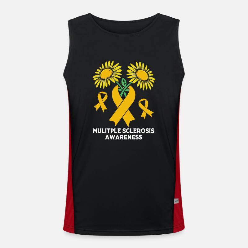 Multiple Sklerose MS Funktionelles Kontrast-Tank Top für Männer 