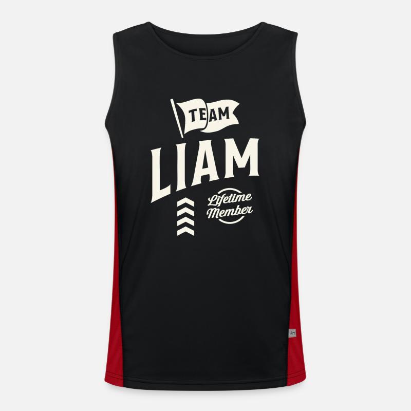 Team Liam Lifetime Member Personalized Name Liam Men's Functional Contrast Tank Top 