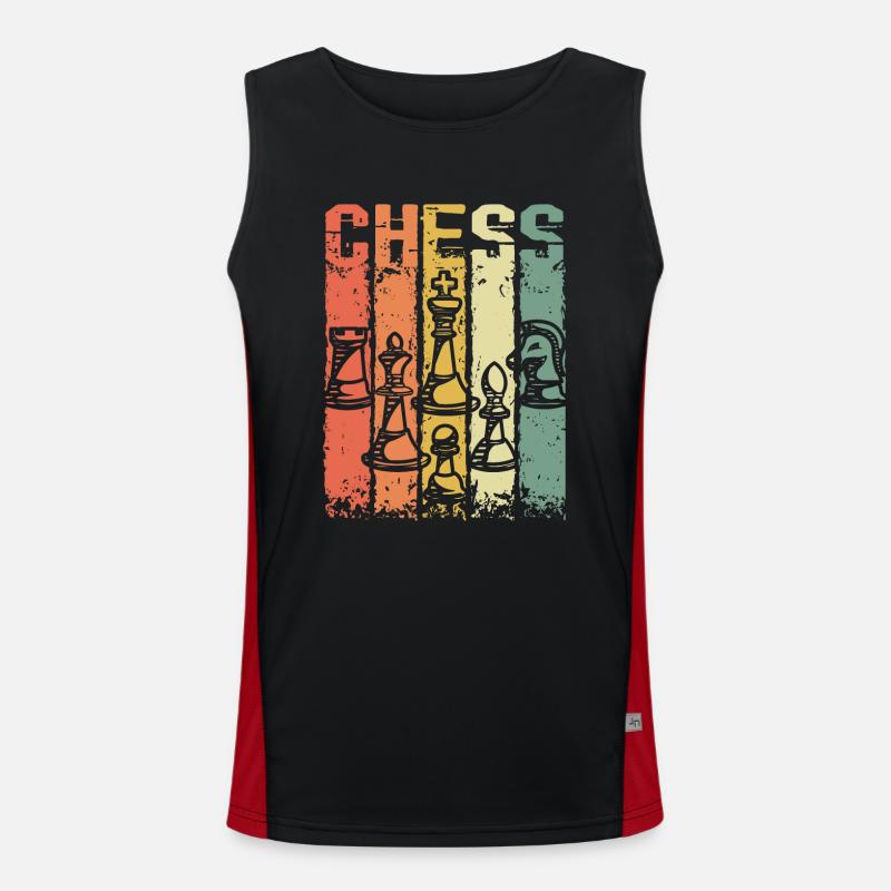 Board Game Checkmate Chessboard Chess Men's Functional Contrast Tank Top 