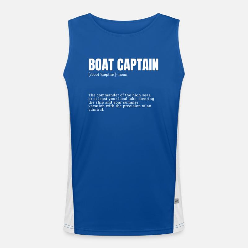 Définition de capitaine de bateau Commandant de haute mer Débardeur respirant contrasté Homme 
