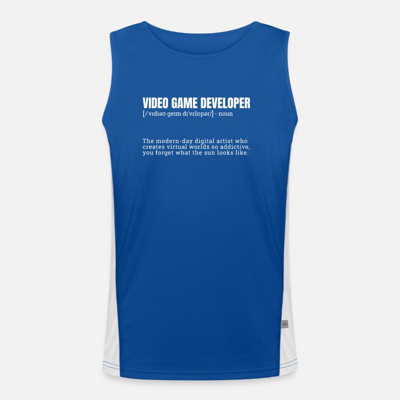 Video Game Developer Definition Stylish Funktionelles Kontrast-Tank Top für Männer 