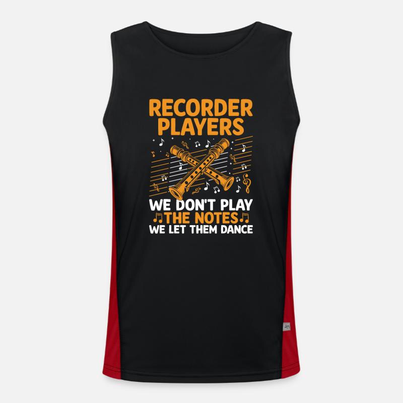 Recorder Players We Don't Play The Notes We Let Th Men's Functional Contrast Tank Top 