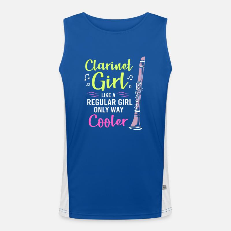Klarinette Funktionelles Kontrast-Tank Top für Männer 