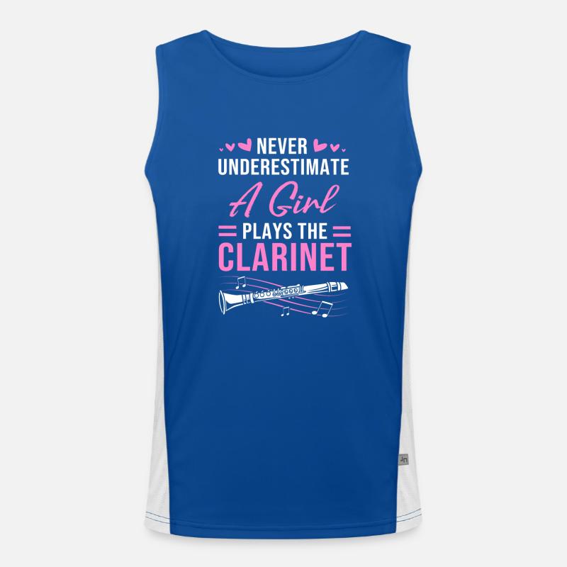 Klarinette Funktionelles Kontrast-Tank Top für Männer 