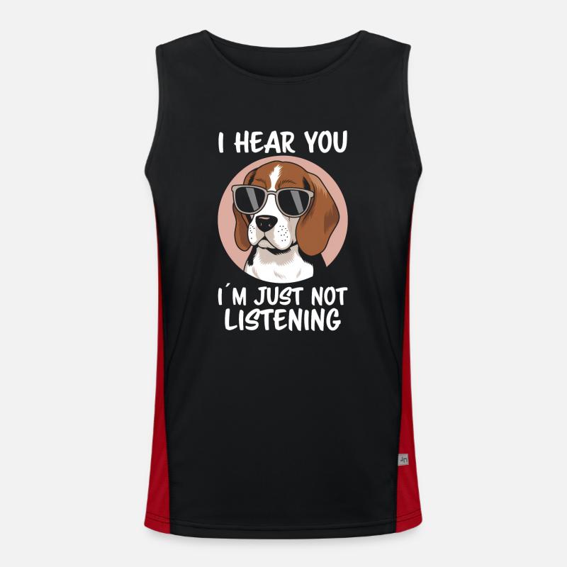 Beagle Saying Dog Beagle Funny Beagle Gift Men's Functional Contrast Tank Top 