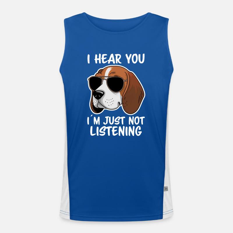 Beagle Spruch Hund Beagle Lustiges Beagle Geschenk Funktionelles Kontrast-Tank Top für Männer 