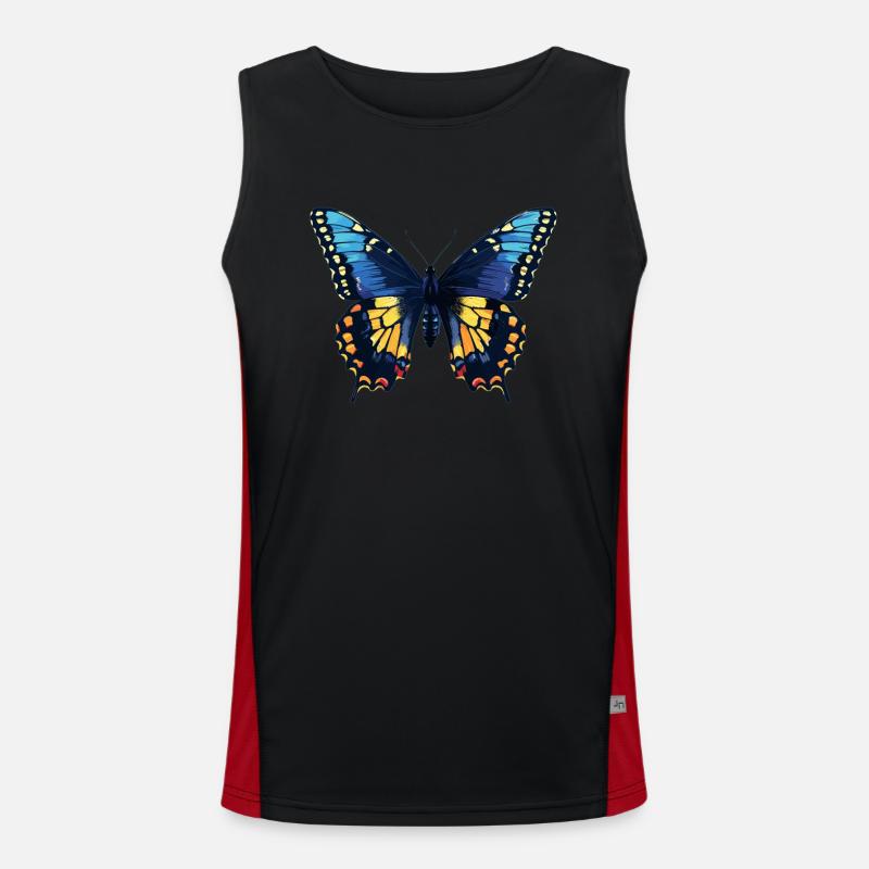 Butterfly Butterflies Butterfly Men's Functional Contrast Tank Top 
