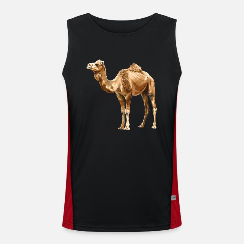 Camel Kamele Kamel - Men's Functional Contrast Tank Top  - black/red