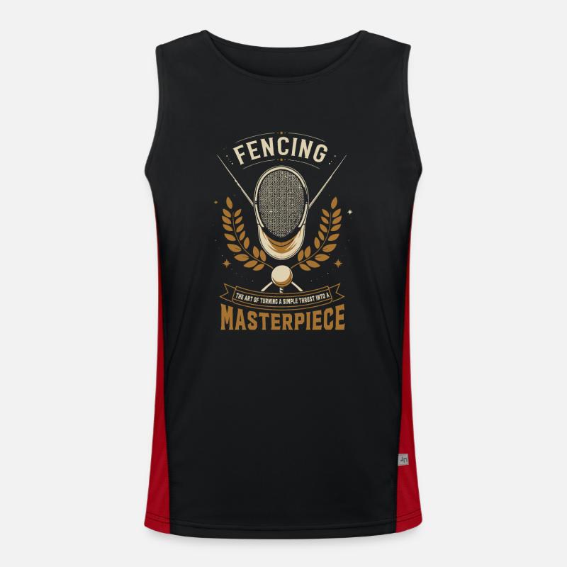 Fechten: Die Kunst, aus einem einfachen Stoß einen Funktionelles Kontrast-Tank Top für Männer 