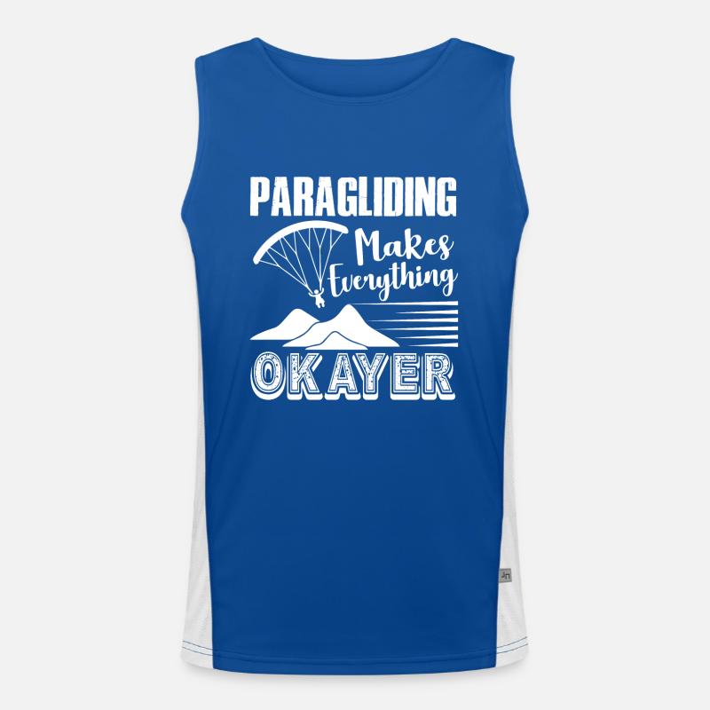 Paragliding Makes Everything Okayer Men's Functional Contrast Tank Top 