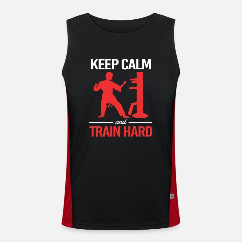 Wing Chun Funktionelles Kontrast-Tank Top für Männer 