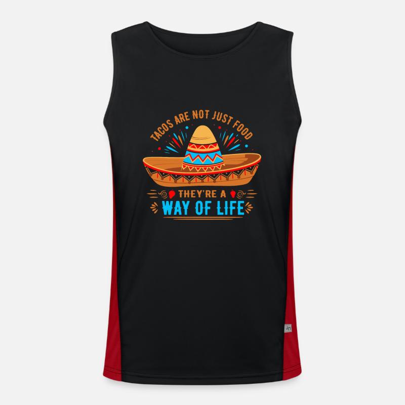 Tacos sind nicht nur Lebensmittel; Sie sind eine Lebenseinstellung. Funktionelles Kontrast-Tank Top für Männer 